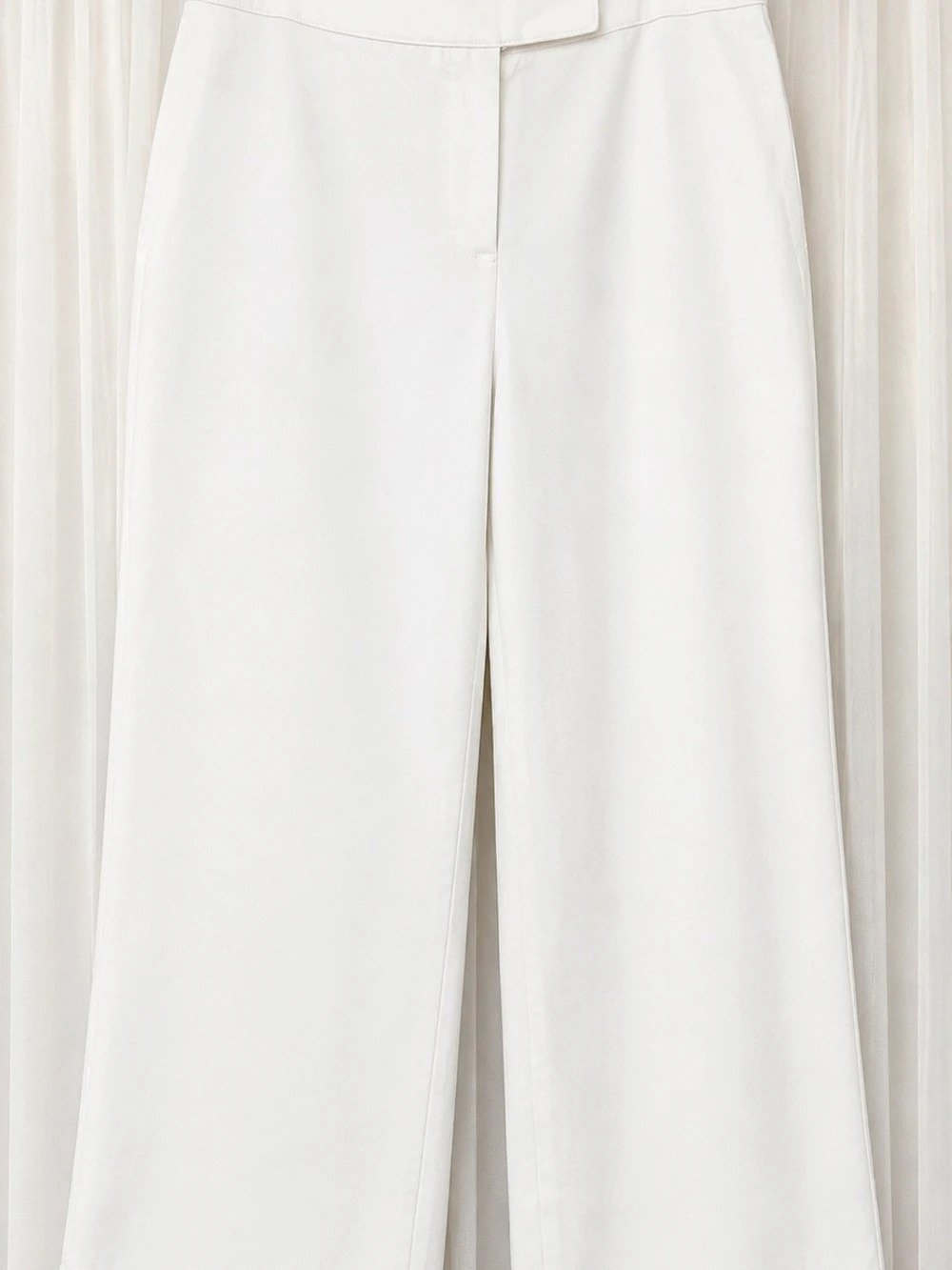 Hilary Hanson Wide Leg Cotton Pants in White Size 2 - Like New